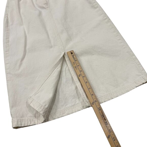 MANGO White Denim Midi Skirt Size S - Picture 7 of 7